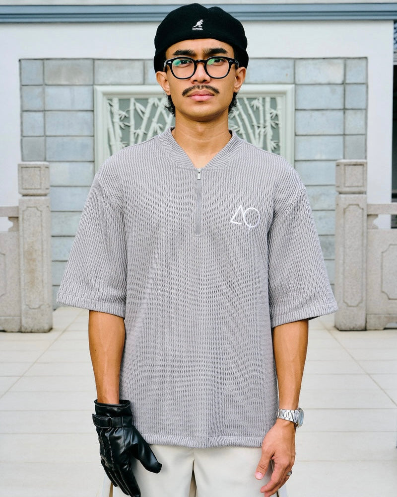 AQ MERCH HALFZIP GREY