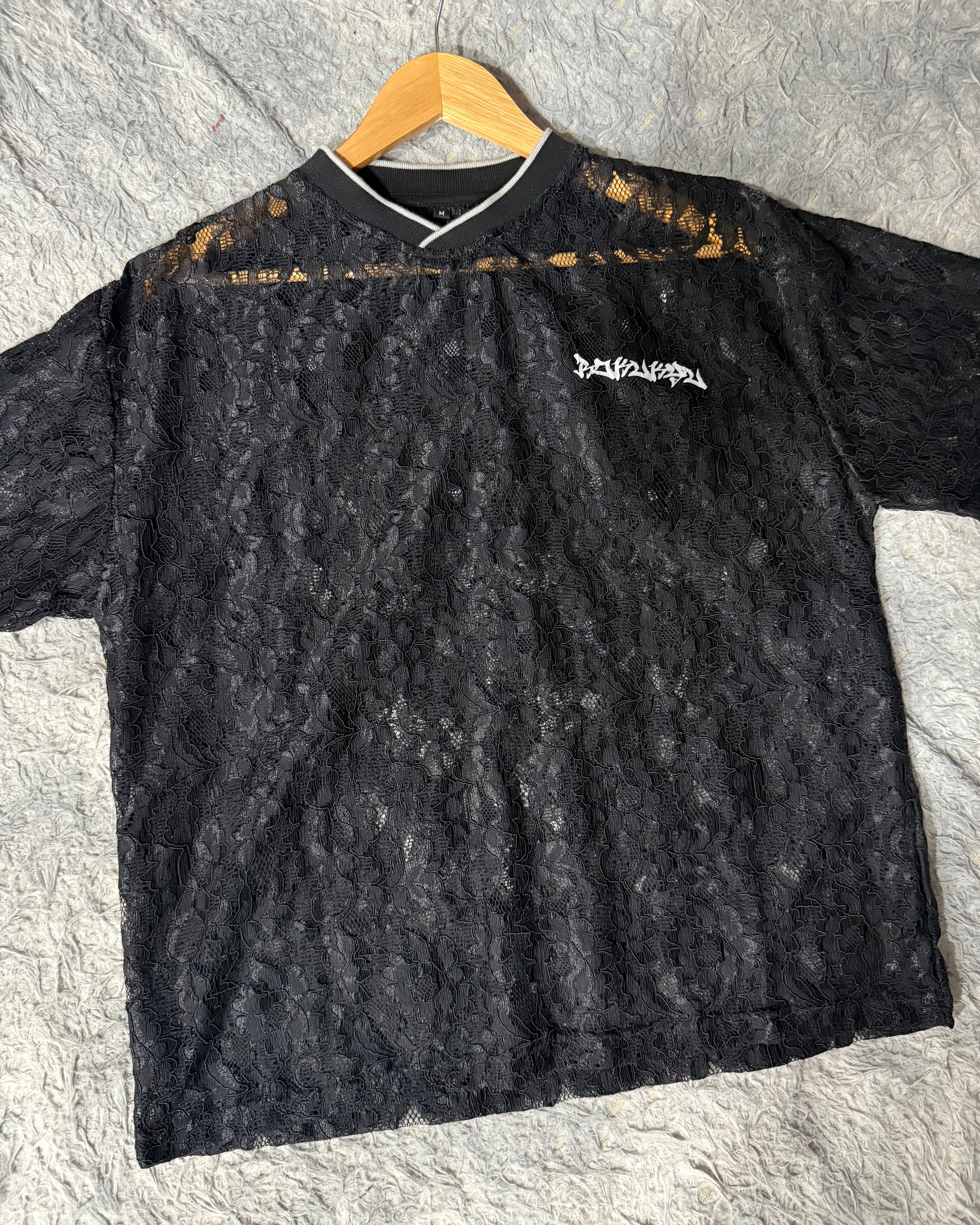 LACE JERSEY ID BLACK