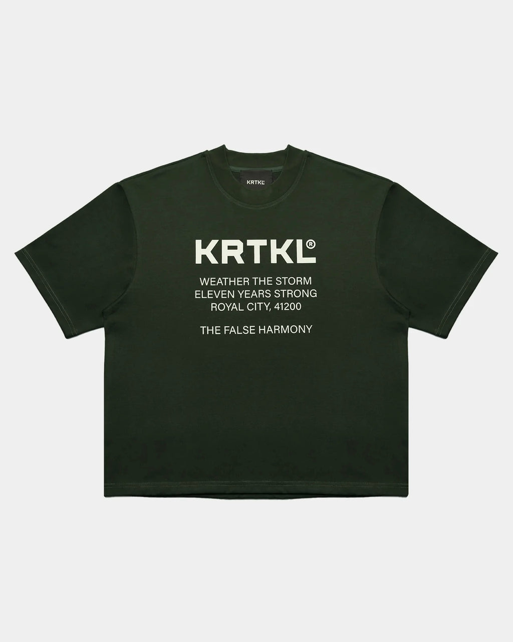 KRTKL QUOTE BOXY CUT TEE GREEN