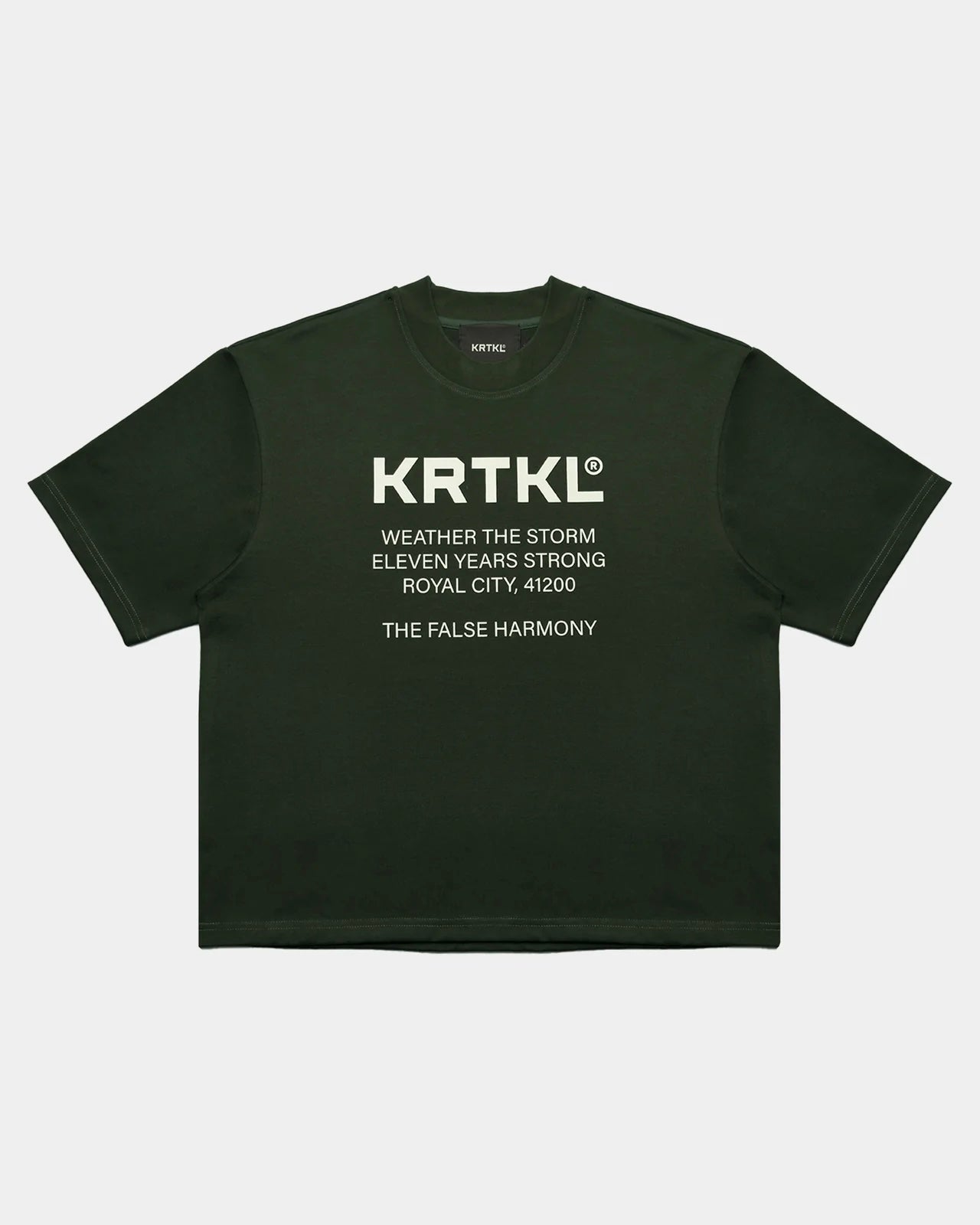 KRTKL QUOTE BOXY CUT TEE GREEN