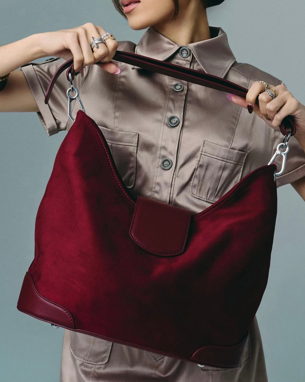 BRIK SLOUCHIE V2 HANDBAG SCARLET