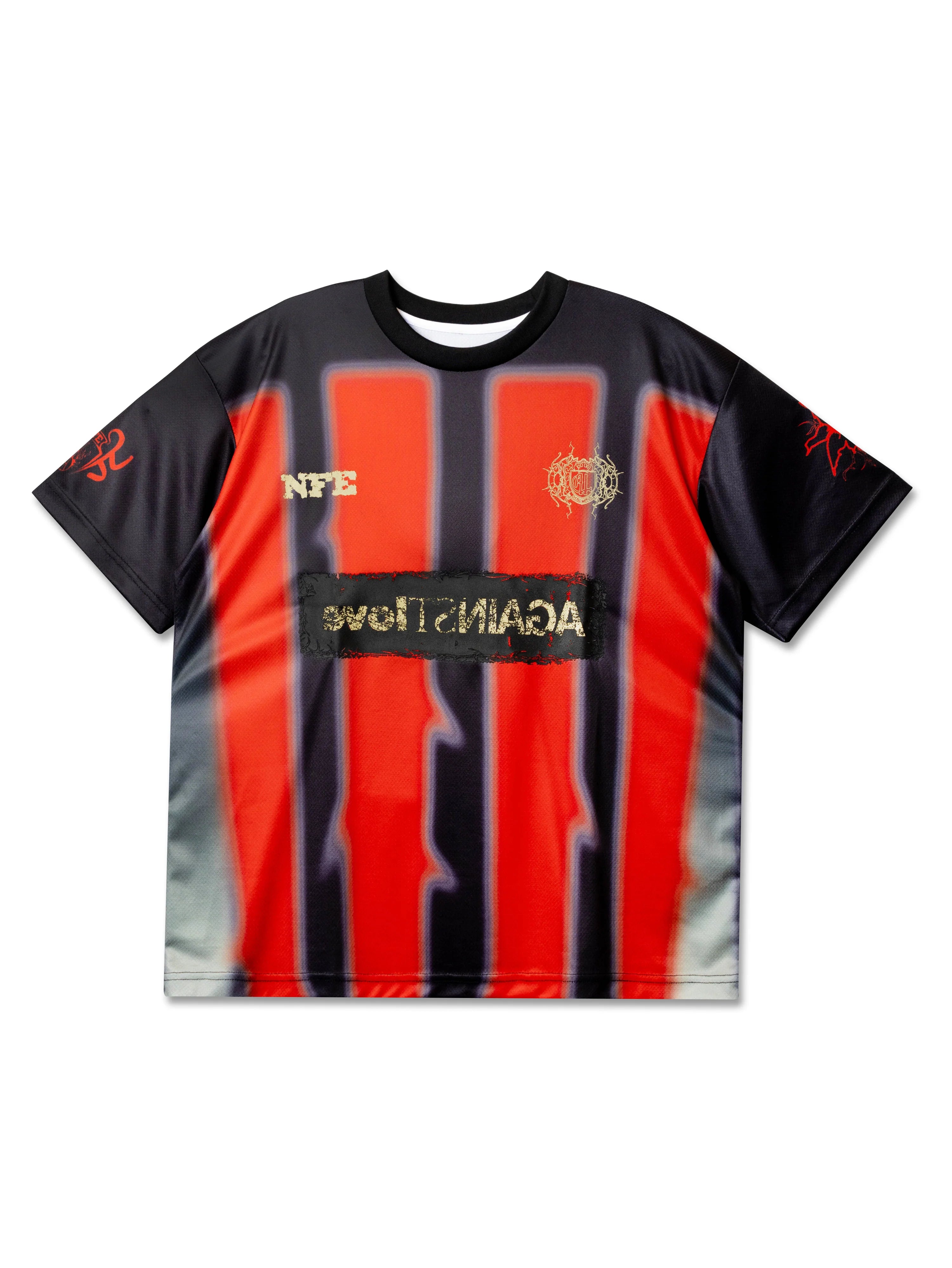 ALL LOVE x AGAINST LAB THORN JERSEY RED BLACK