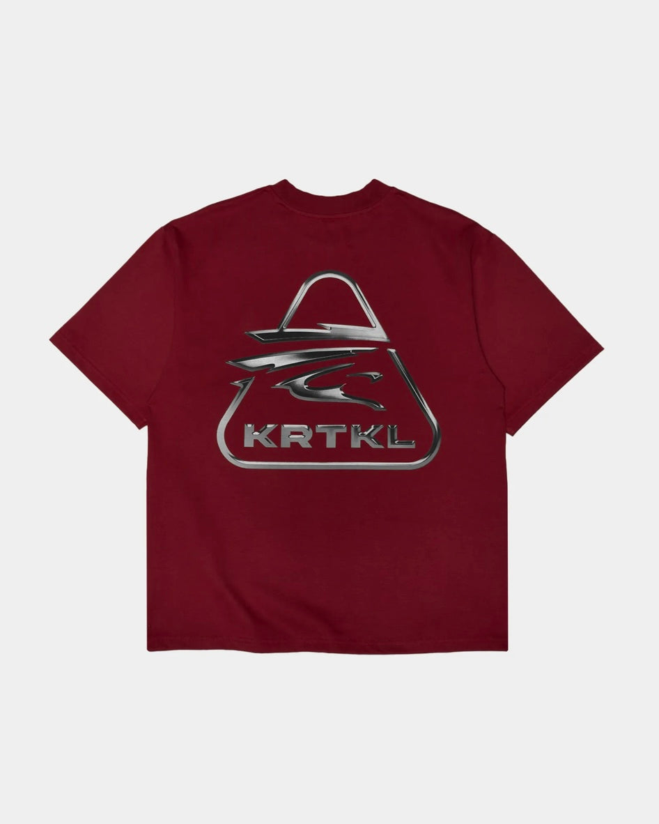 KRTKL METAL WAVE TEE BURGUNDY