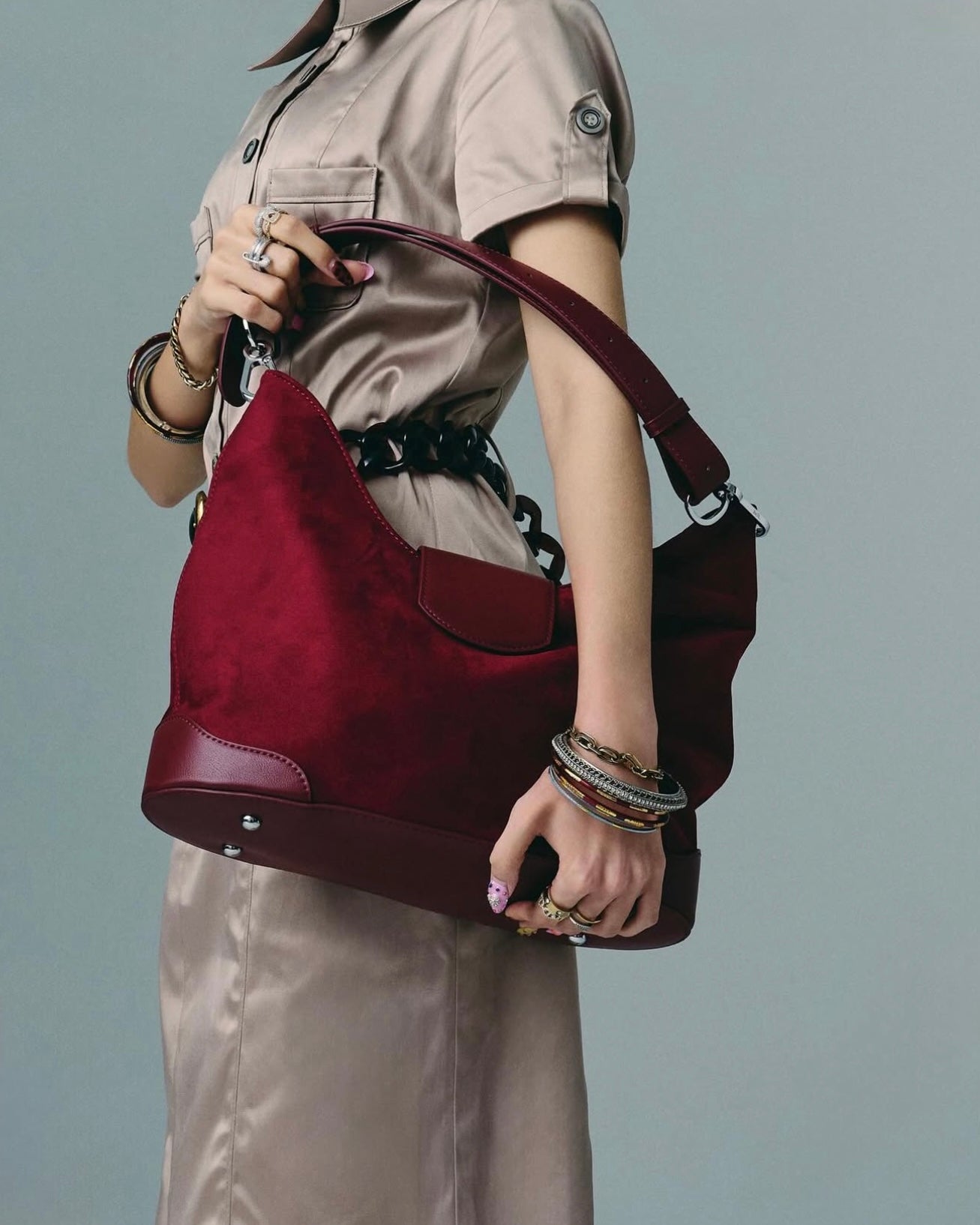 BRIK SLOUCHIE V2 HANDBAG SCARLET