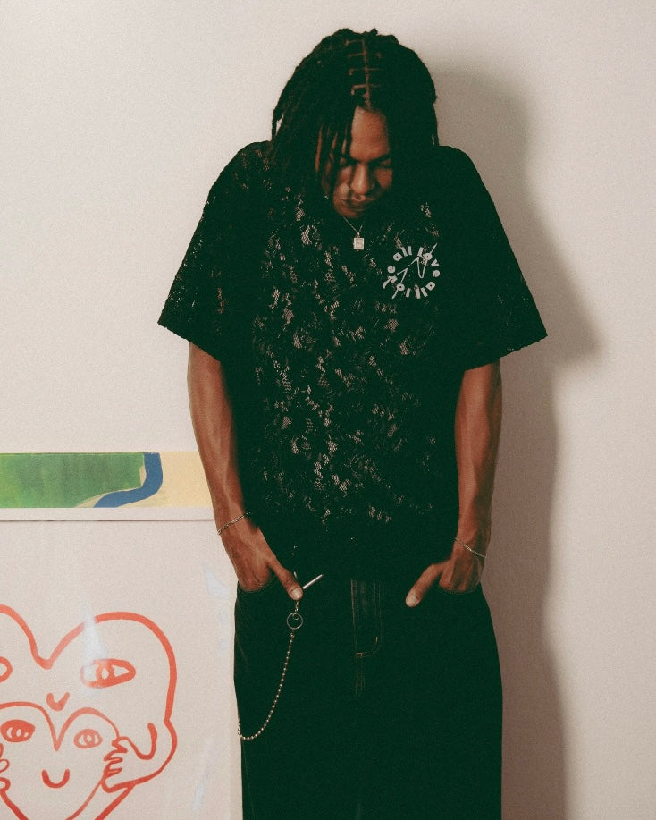 ALL LOVE LACE JERSEY BLACK
